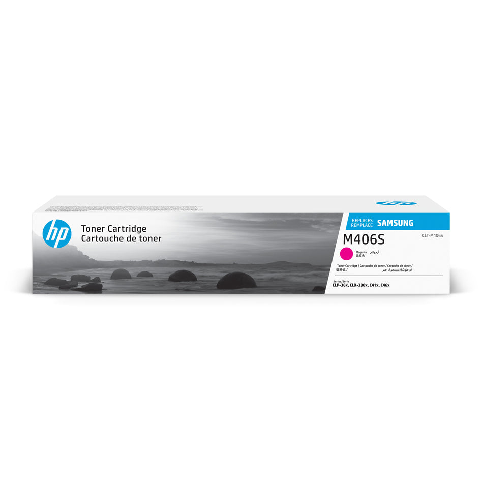 HP M406S Magenta Toner Cartridge for Samsung CLT-M406S , Samsung-branded printer supplies are now HP-branded