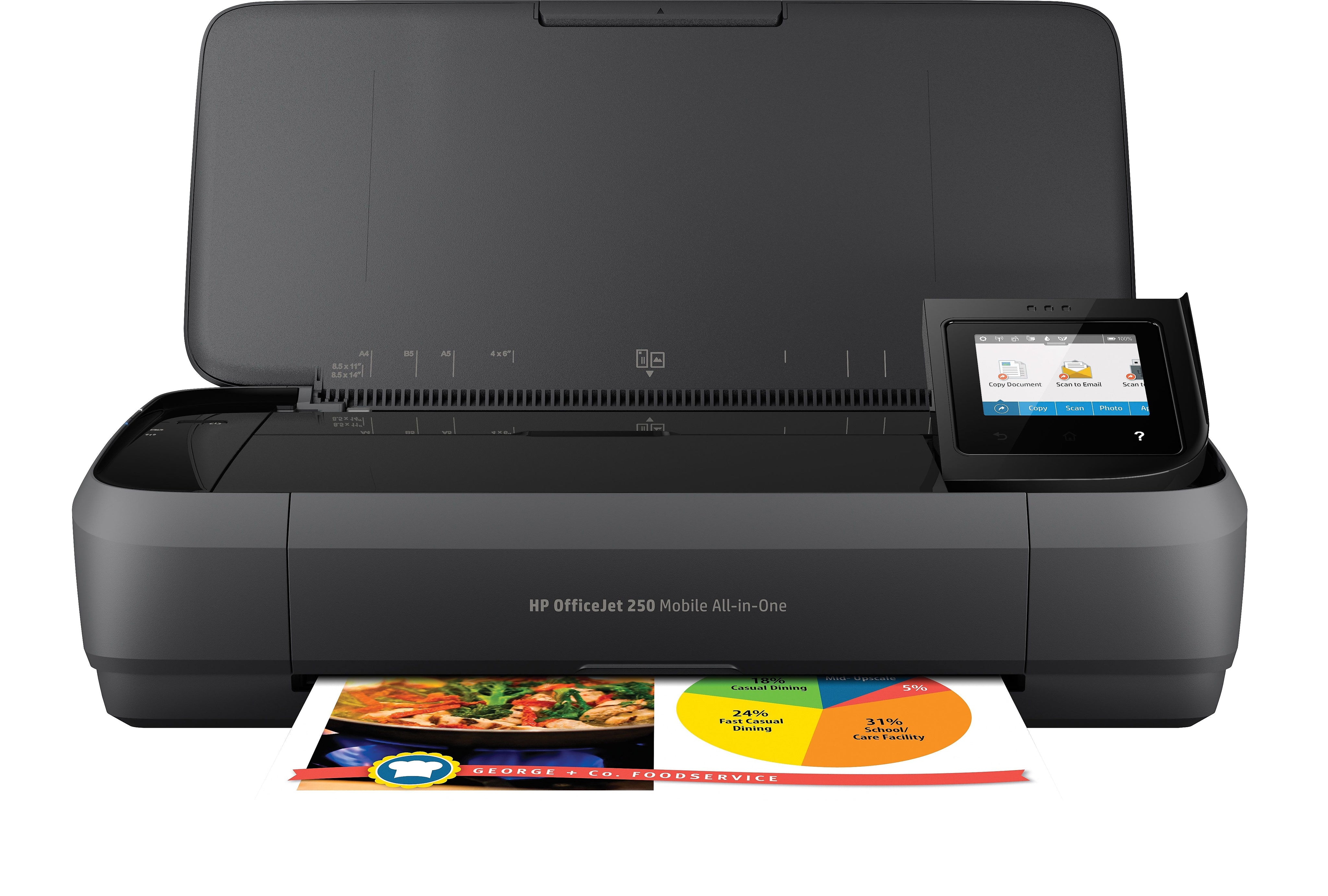 HP OfficeJet 250 Color Inkjet All-In-One Mobile Printer