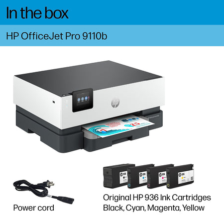 HP OfficeJet Pro 9110b Wireless Color Inkjet Printer, Best for Office