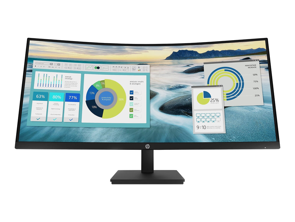 HP P34hc G4 34" Curved 60 Hz LED Monitor, Black