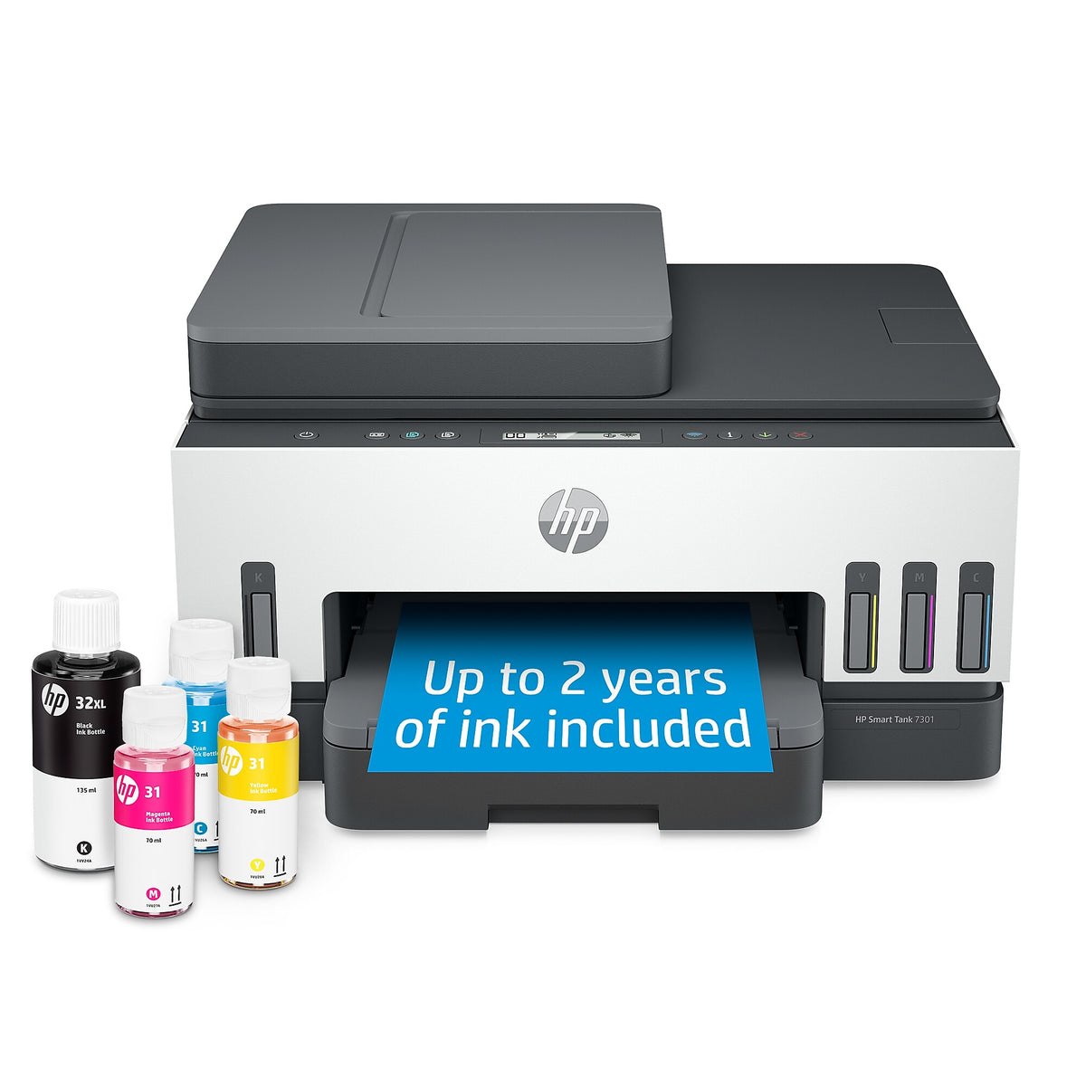 HP Smart Tank 7301 Inkjet Printer, All-in-One Supertank, Print/Copy/Scan