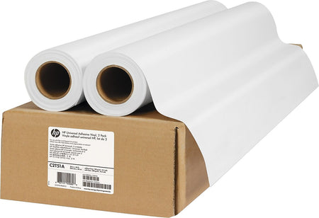 HP Universal Adhesive Vinyl Wide Format CAD Paper, 36" x 66', Matte Finish, 2/Pack