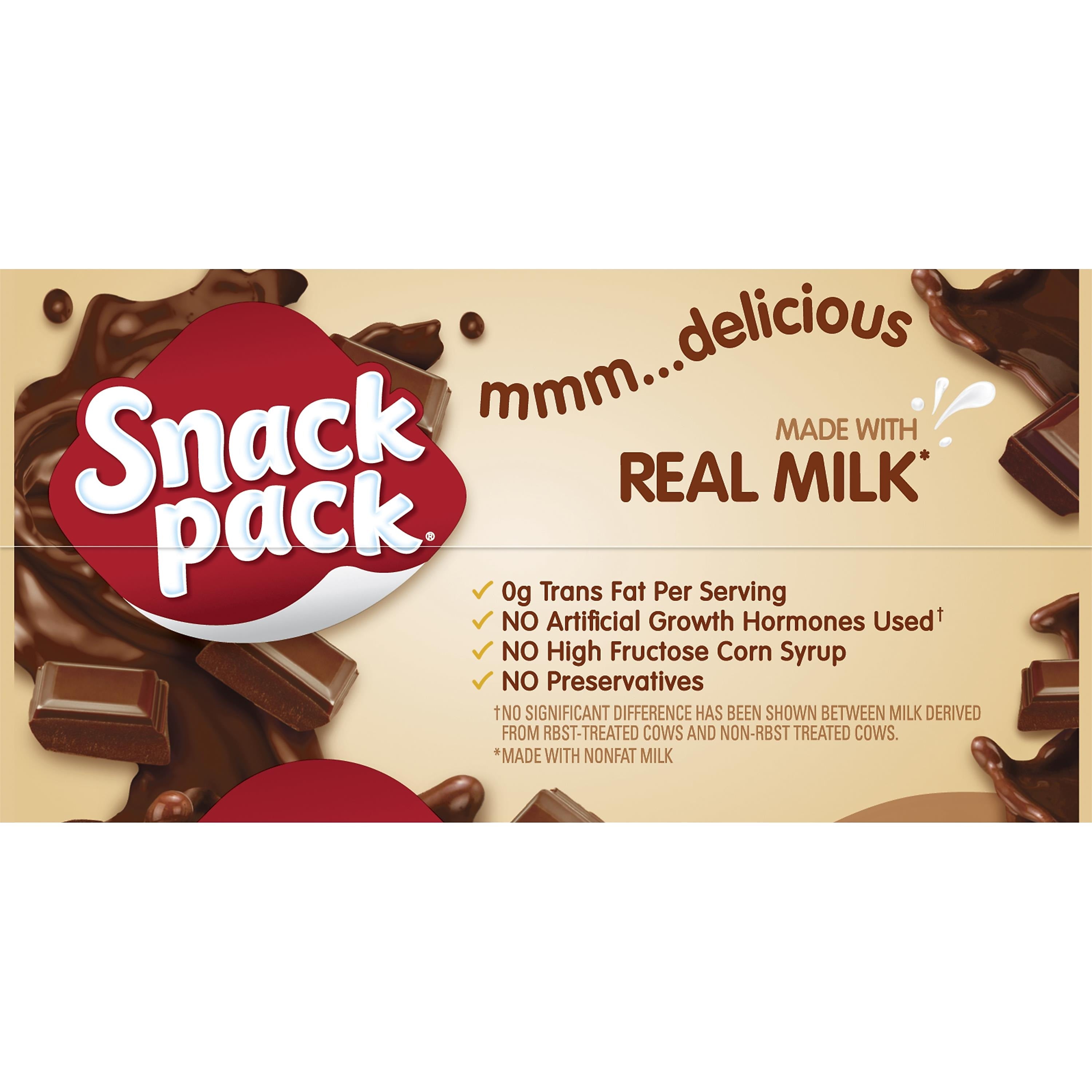 Hunt's Snack Pack Chocolate Pudding, 3.5 oz., 48/Carton