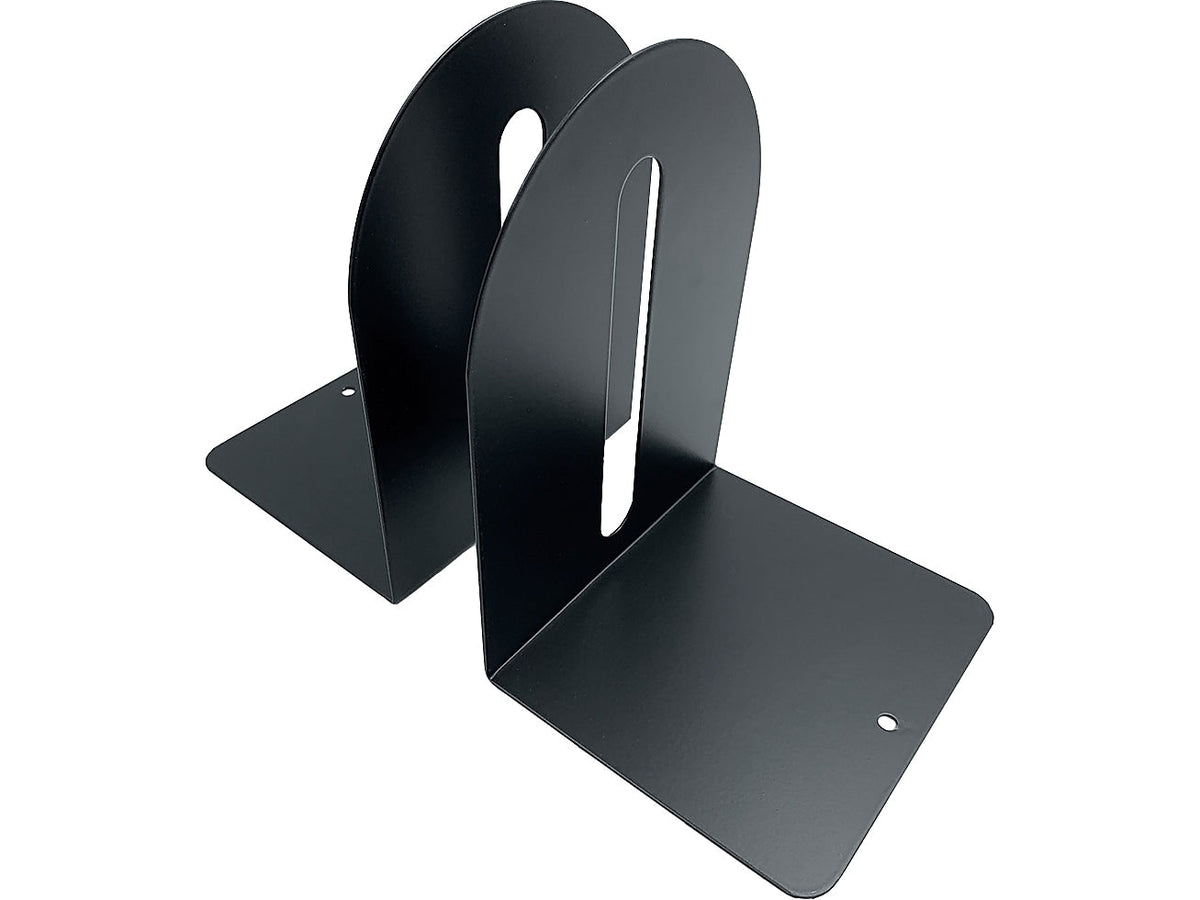 Huron Steel Book Ends, 7.25"H, Black