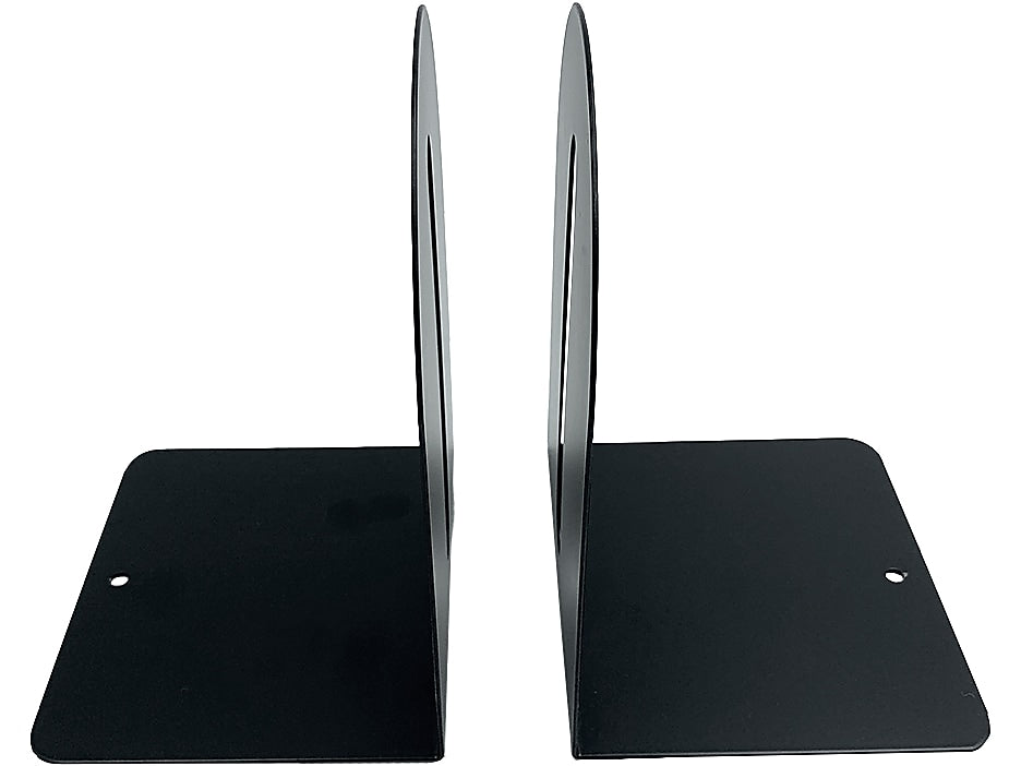 Huron Steel Book Ends, 7.25"H, Black