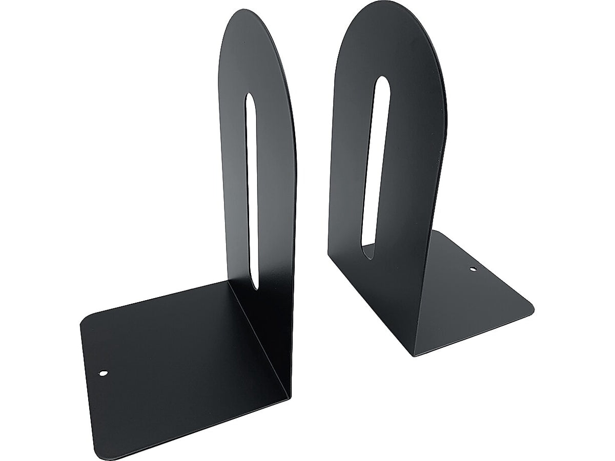 Huron Steel Book Ends, 9"H, Black