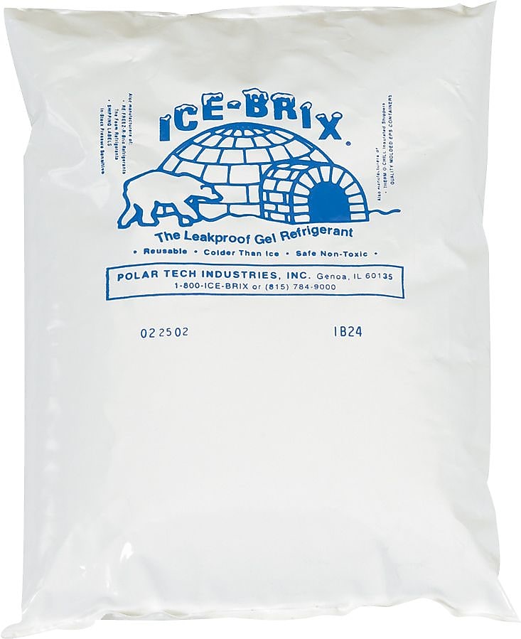 Ice-Brix Cold Pack, 16 oz., 6.25" x 6", 18/Carton