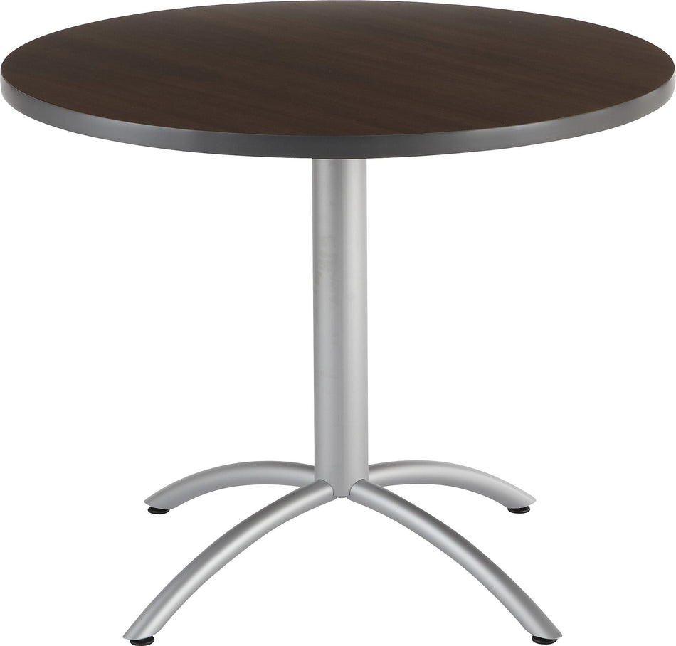 Iceberg® CafeWorks Cafe Table, 36'' Round, Walnut