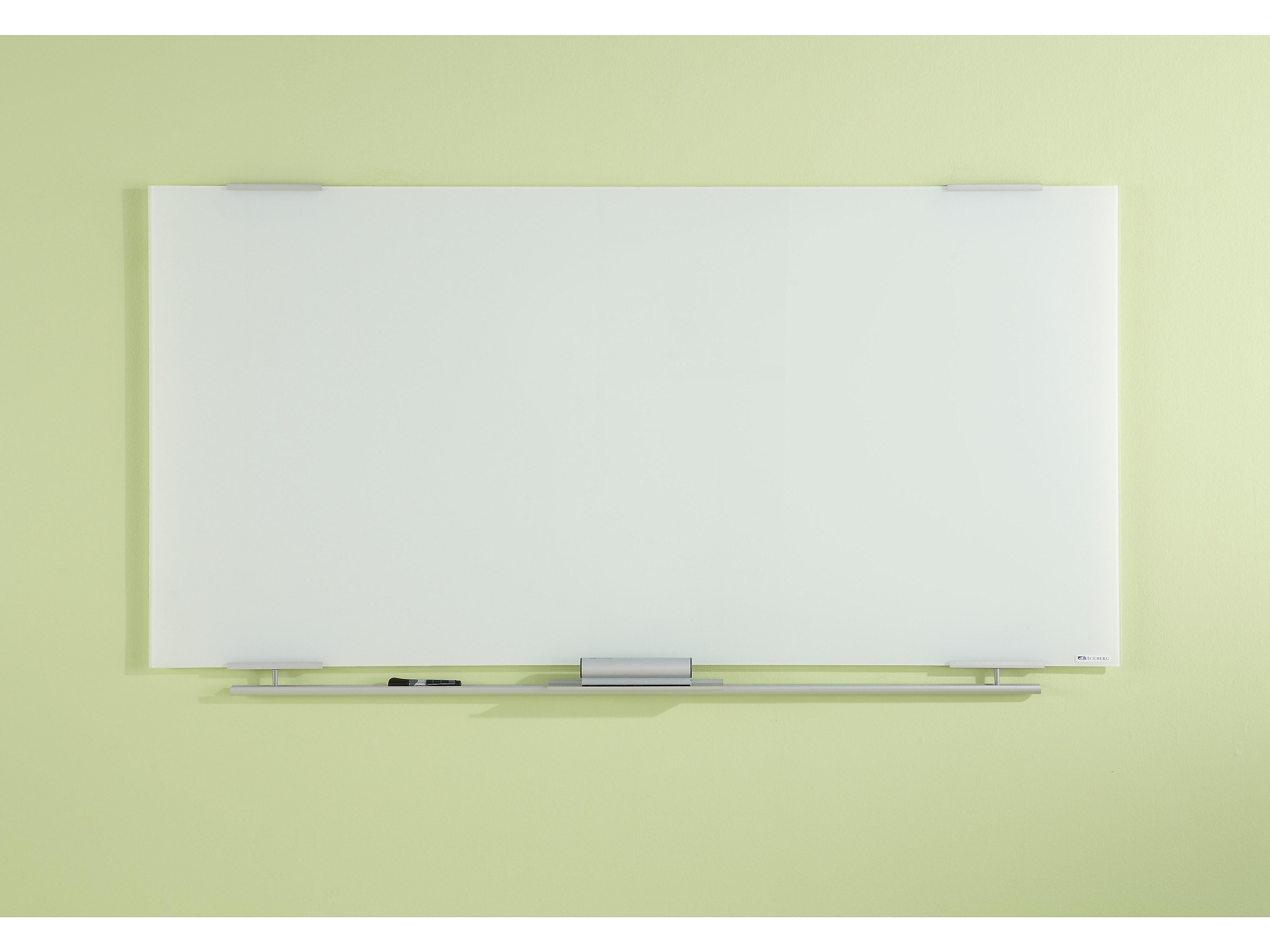 ICEBERG Clarity Glass Dry-Erase Whiteboard, 6' x 3'