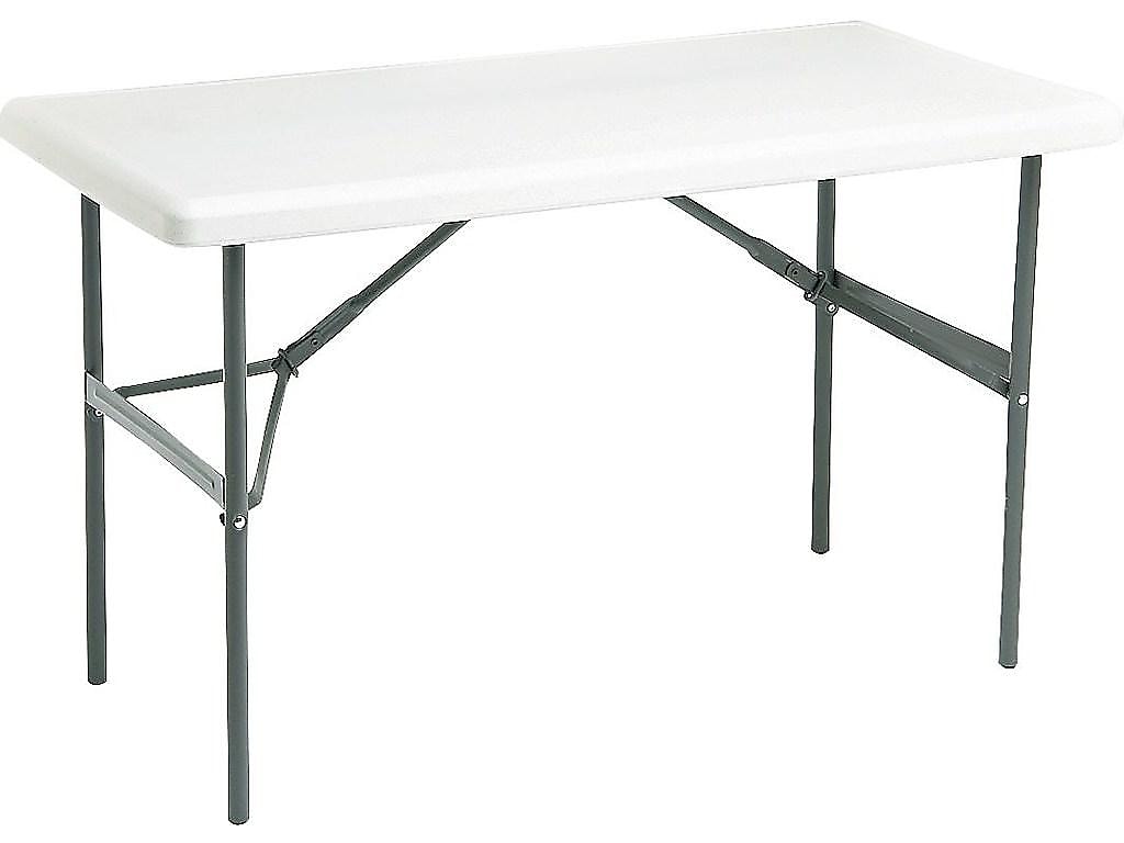 ICEBERG IndestrucTable TOO 1200 Series Folding Table, 48" x 24", Platinum