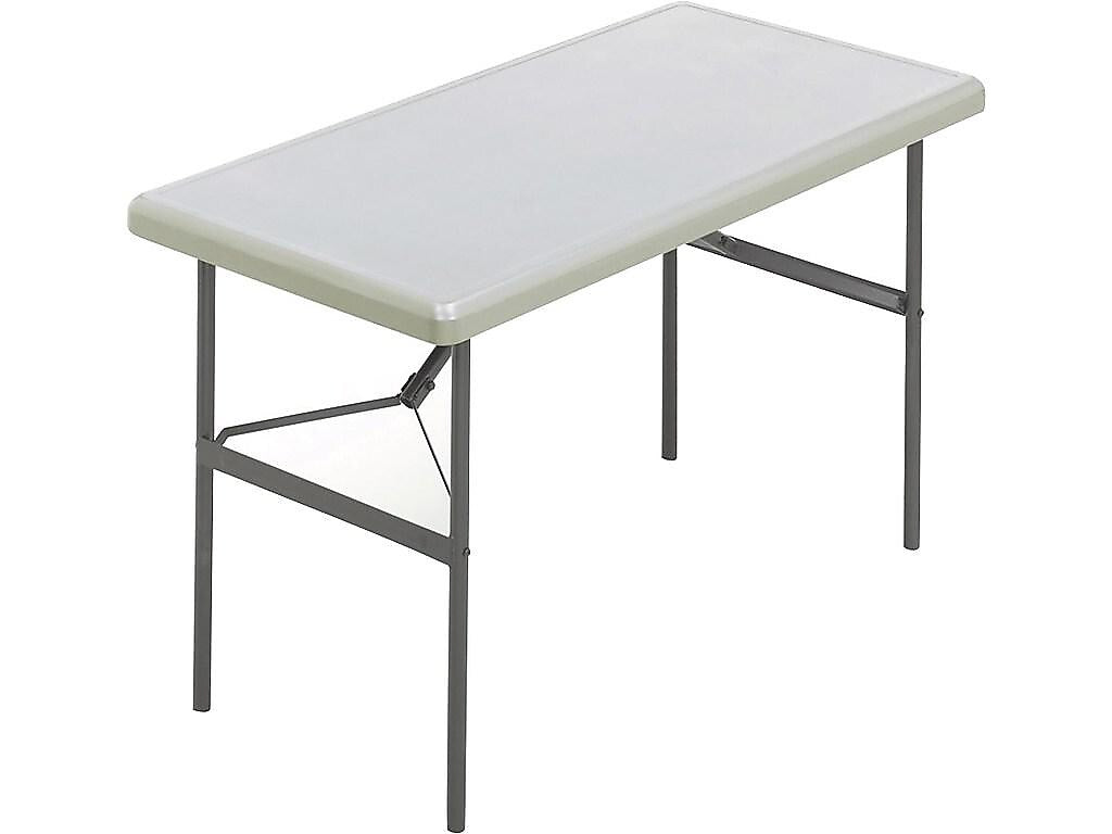 ICEBERG IndestrucTable TOO 1200 Series Folding Table, 48" x 24", Platinum