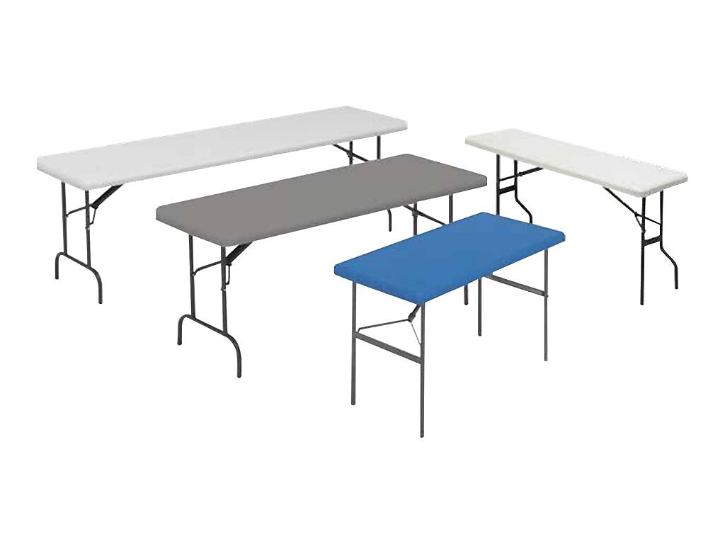 ICEBERG IndestrucTable TOO 1200 Series Folding Table, 48" x 24", Platinum