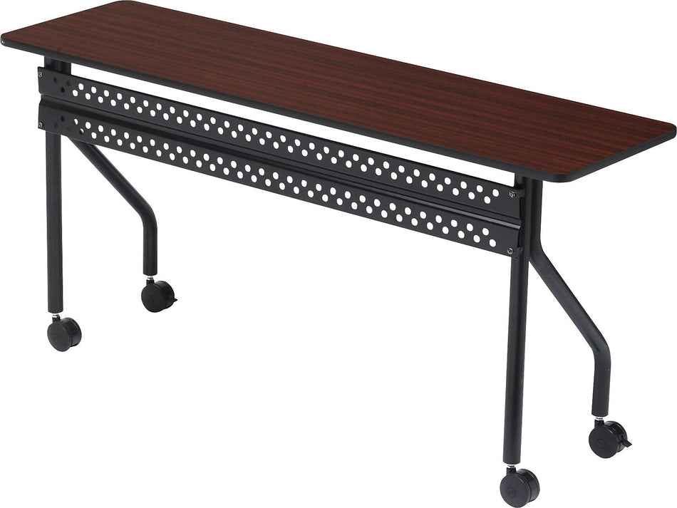 Iceberg Officeworks™ Rectangular Mobile Training Table, Mahogany, 29"H x 60"W x 18"D