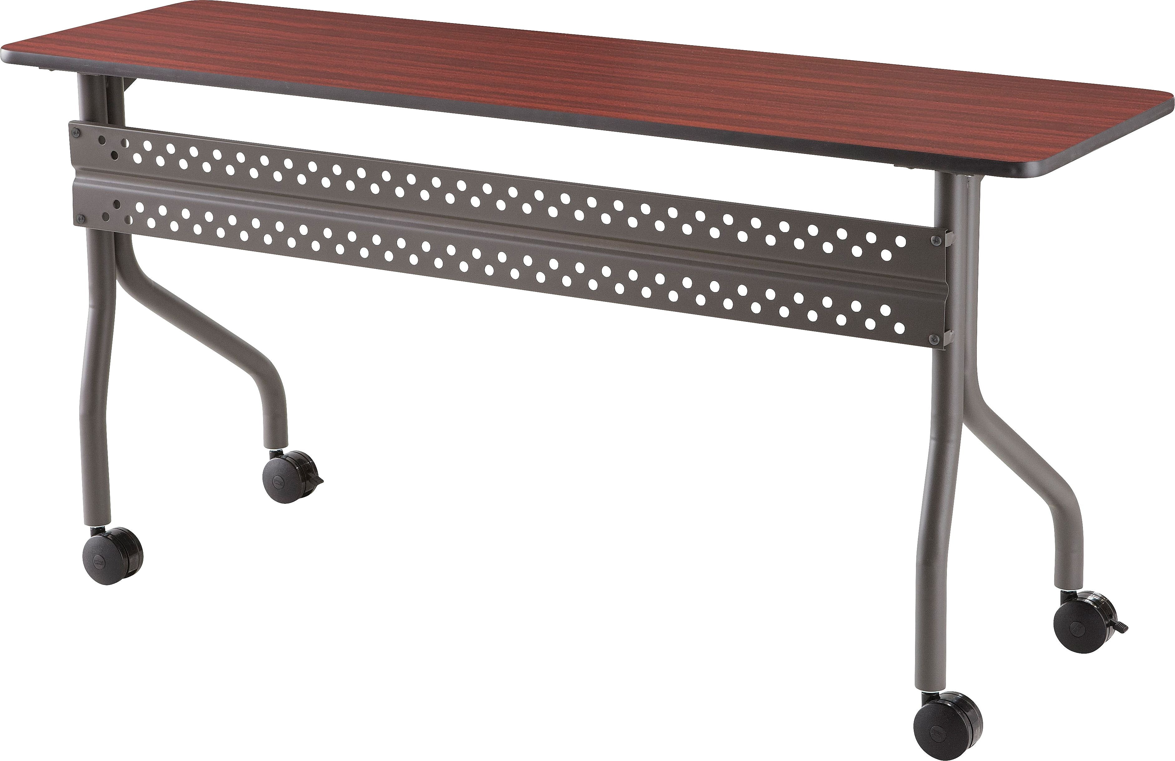 Iceberg Officeworks™ Rectangular Mobile Training Table, Mahogany, 29