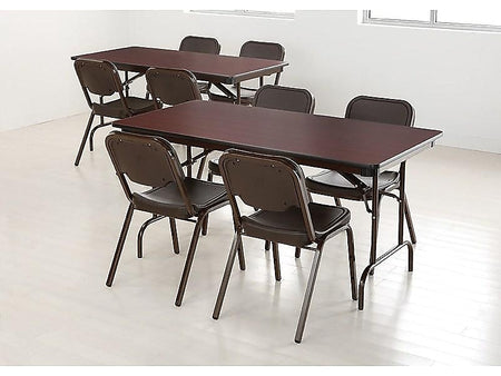 ICEBERG Premium Folding Table, 60" x 30", Mahogany