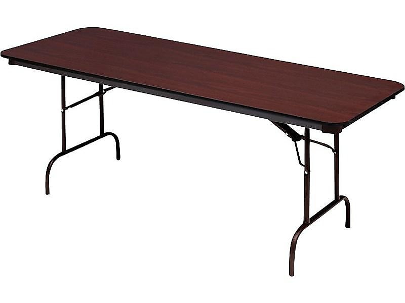 ICEBERG Premium Folding Table, 60" x 30", Mahogany