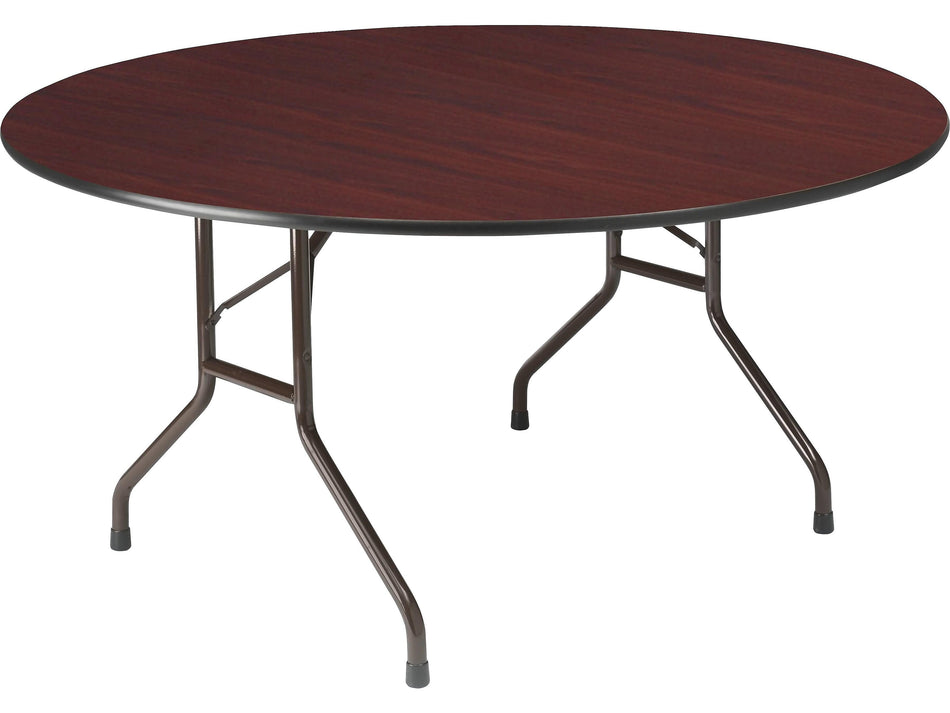 ICEBERG Premium Folding Table, 60"Dia., Mahogany