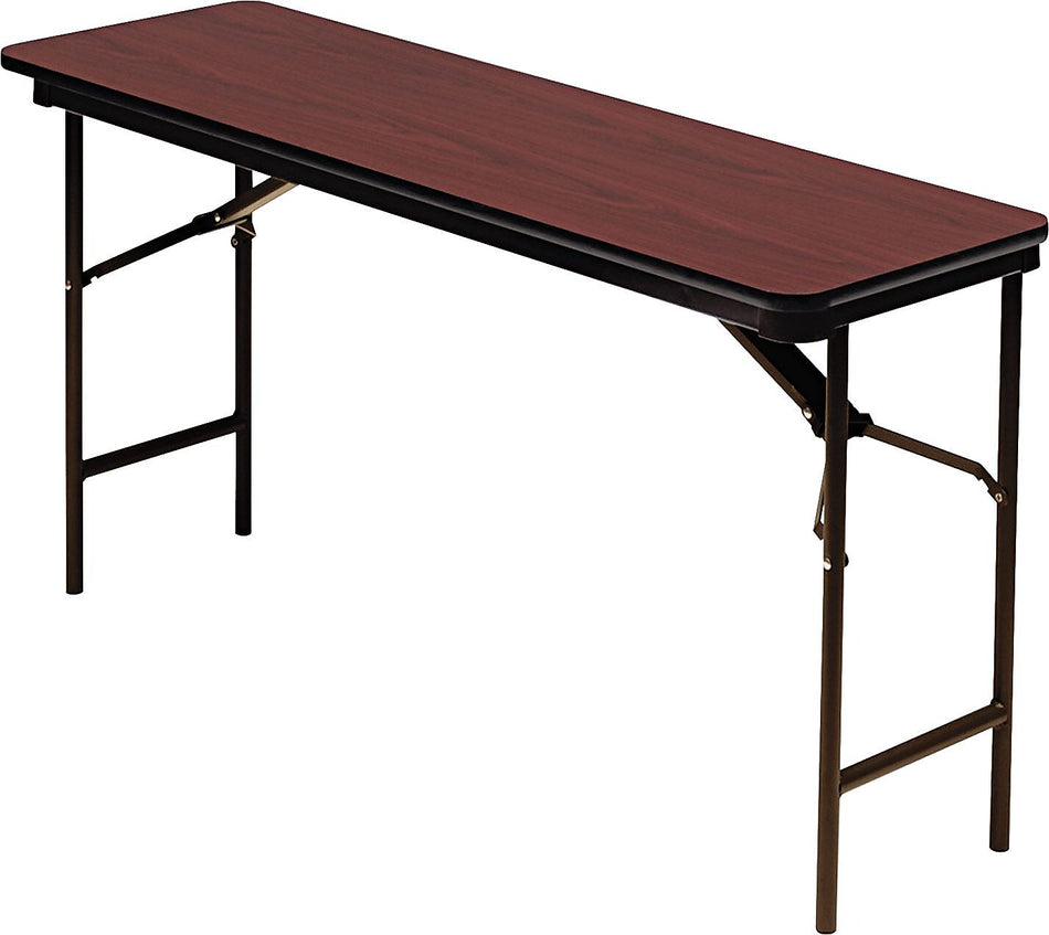 Iceberg® Premium Wood Laminate Folding Tables, 60x18", Mahogany