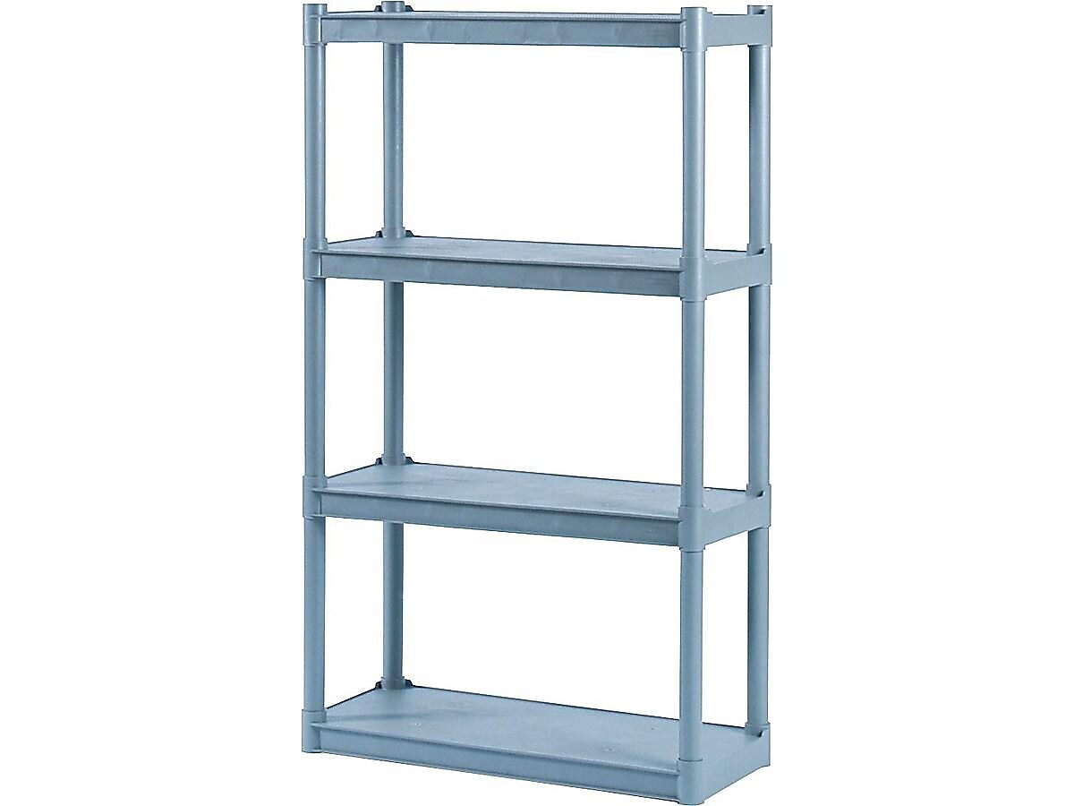 ICEBERG Rough 'N Ready 4-Shelf Plastic/Poly Stand Alone, 32