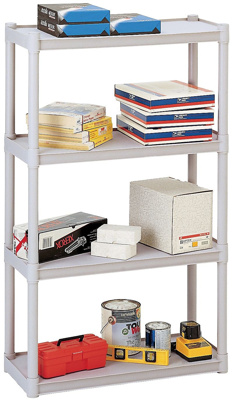 ICEBERG Rough 'N Ready 4-Shelf Plastic/Poly Stand Alone, 32