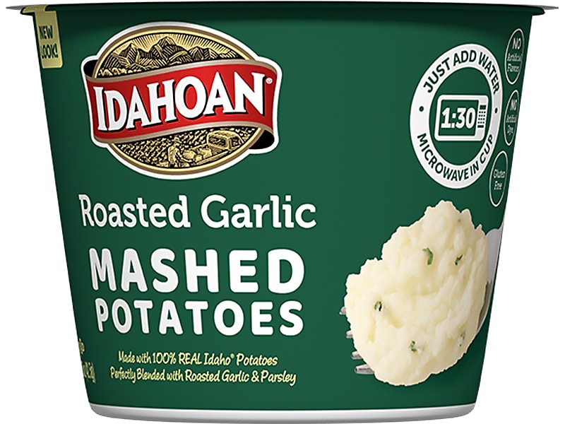 Idahoan Roasted Garlic Mashed Potatoes, 1.5 oz., 10/Carton