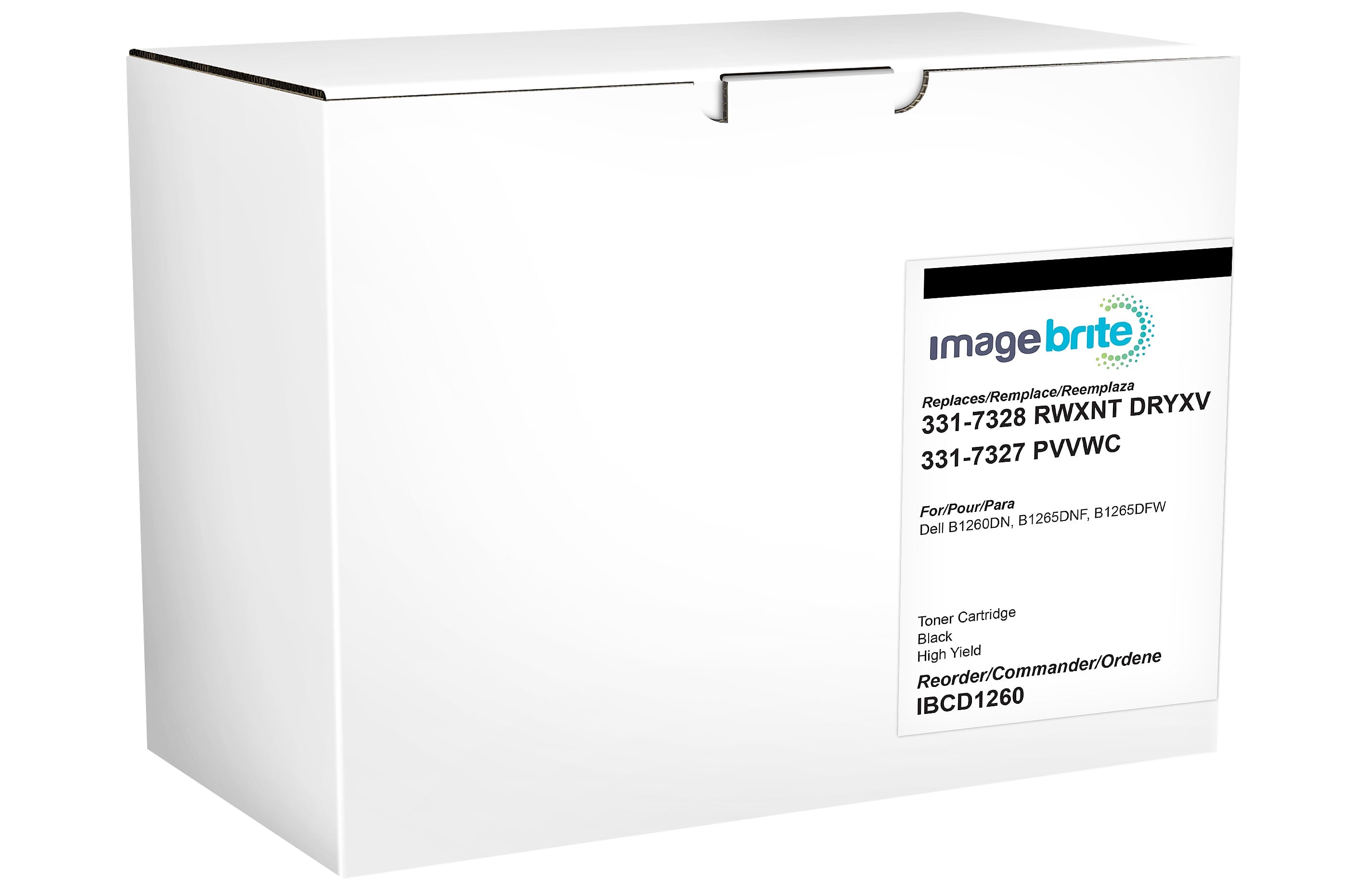 Image Brite Dell B1260 Black Compatible Toner Cartridge, High Yield,