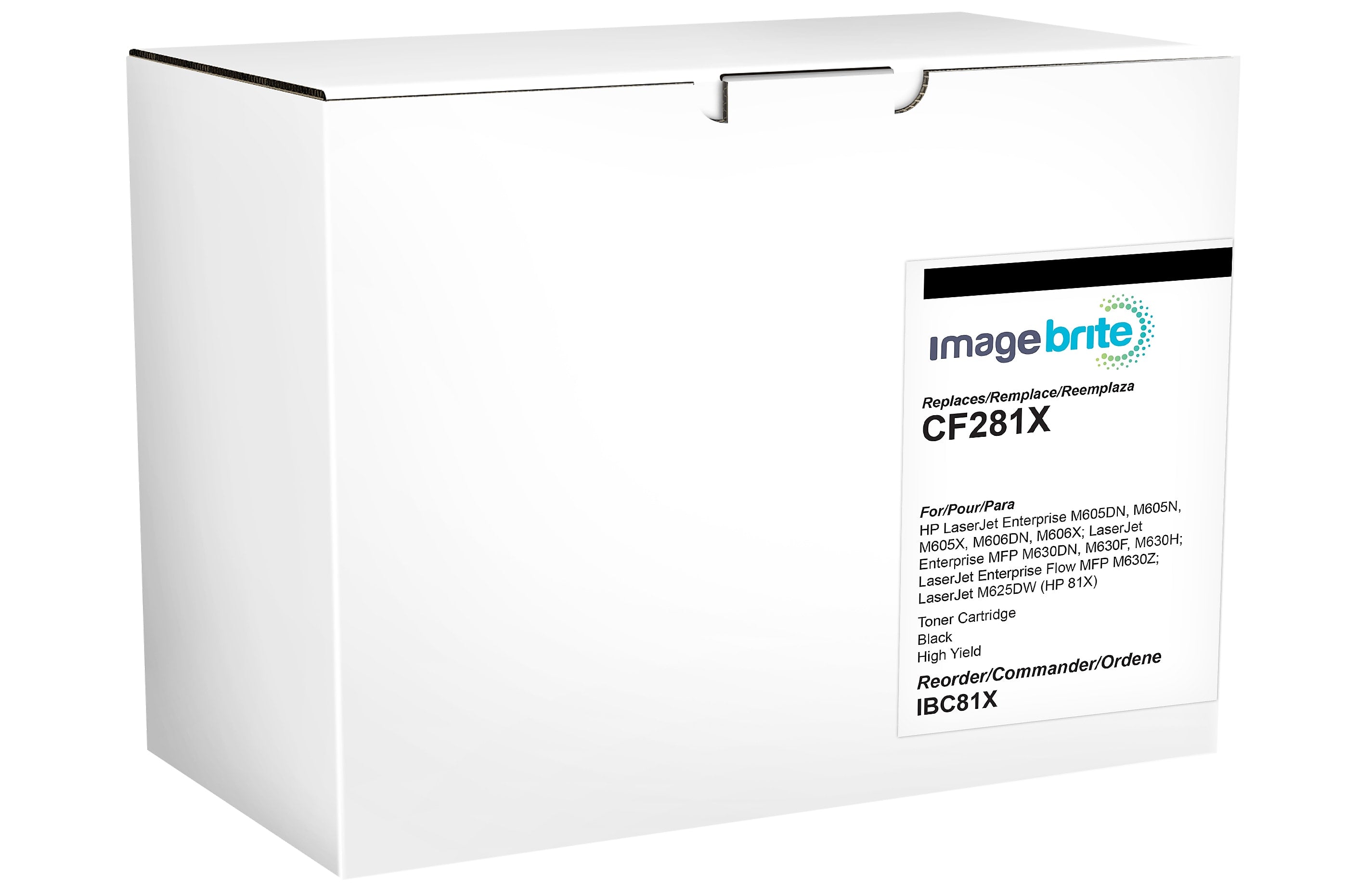 Image Brite Remanufactured Black High Yield Toner Cartridge Replacement for HP 81X