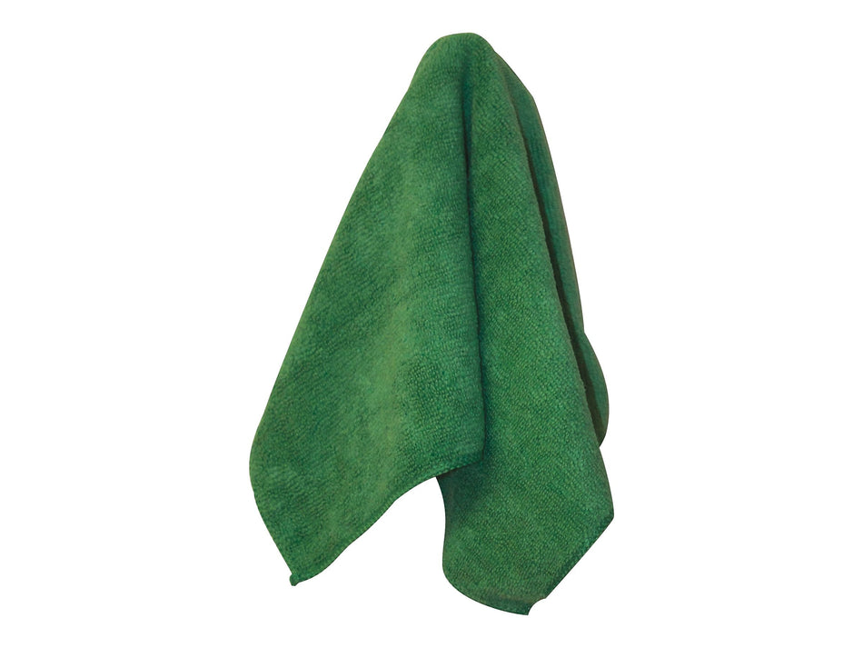 Impact Premium Microfiber Cleaning Cloths, 16" x 16", Green, 0.09 lbs., 12 Cloths/Pack