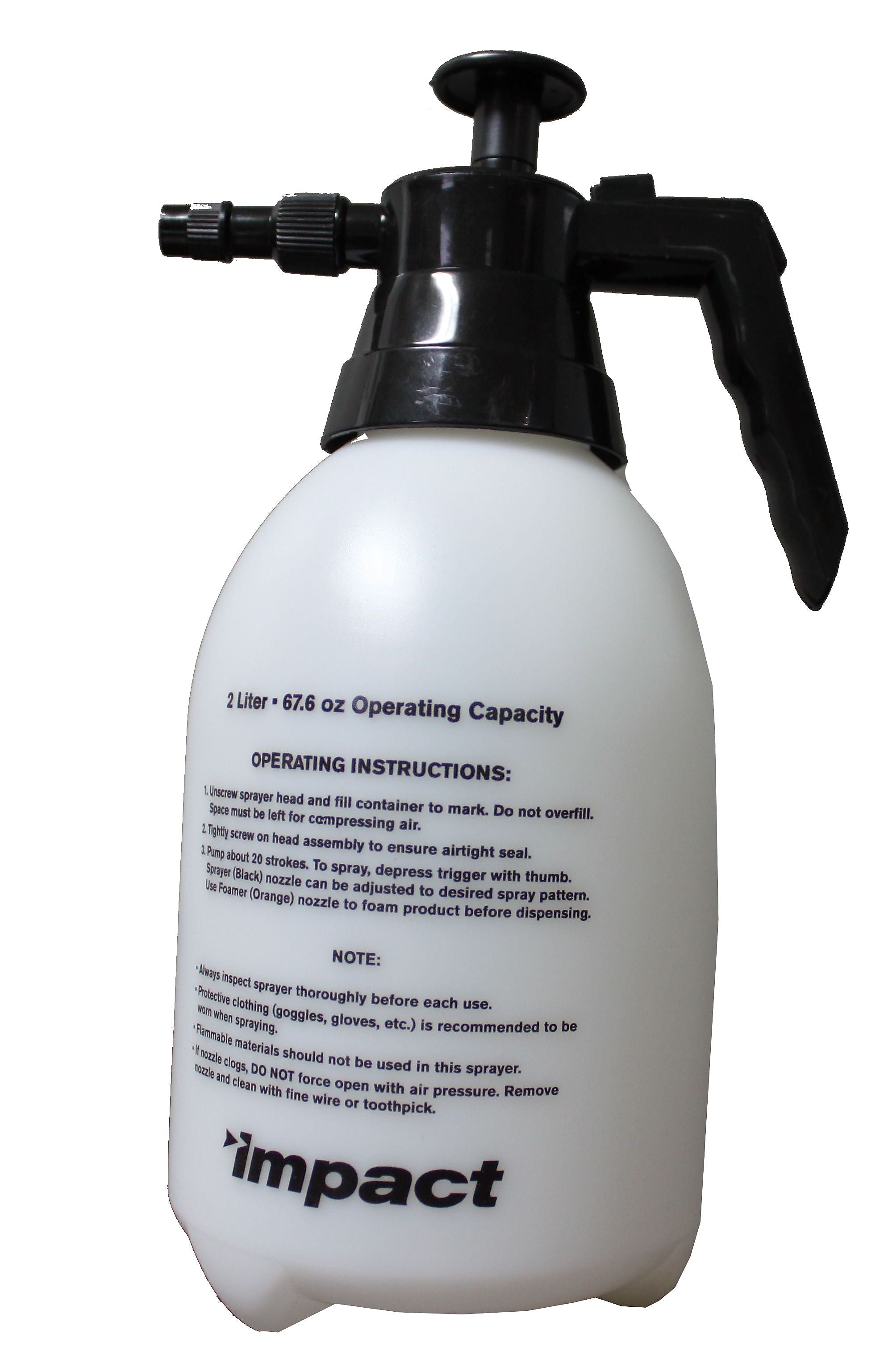 Impact Sprayer, 64 oz., Clear/Black