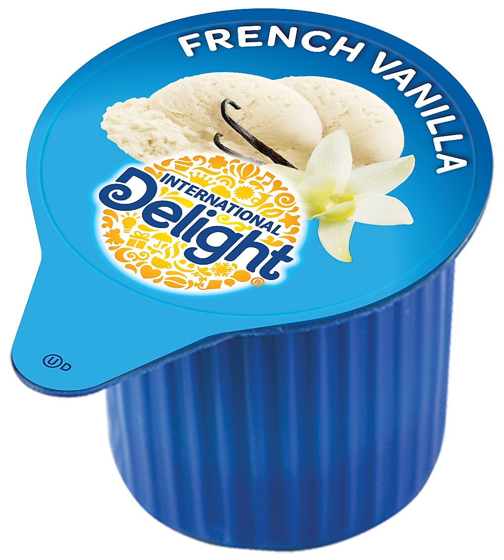 International Delight French Vanilla Dairy Free Liquid Creamer, 0.44 oz., 24/Box