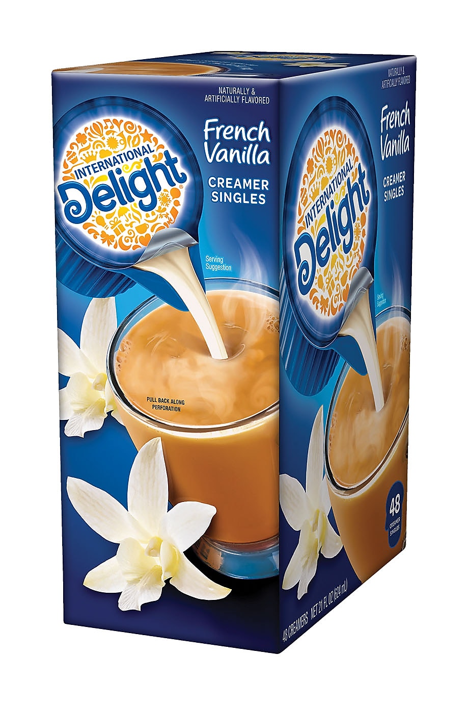 International Delight French Vanilla Dairy Free Liquid Creamer, 0.44 oz., 48/Box