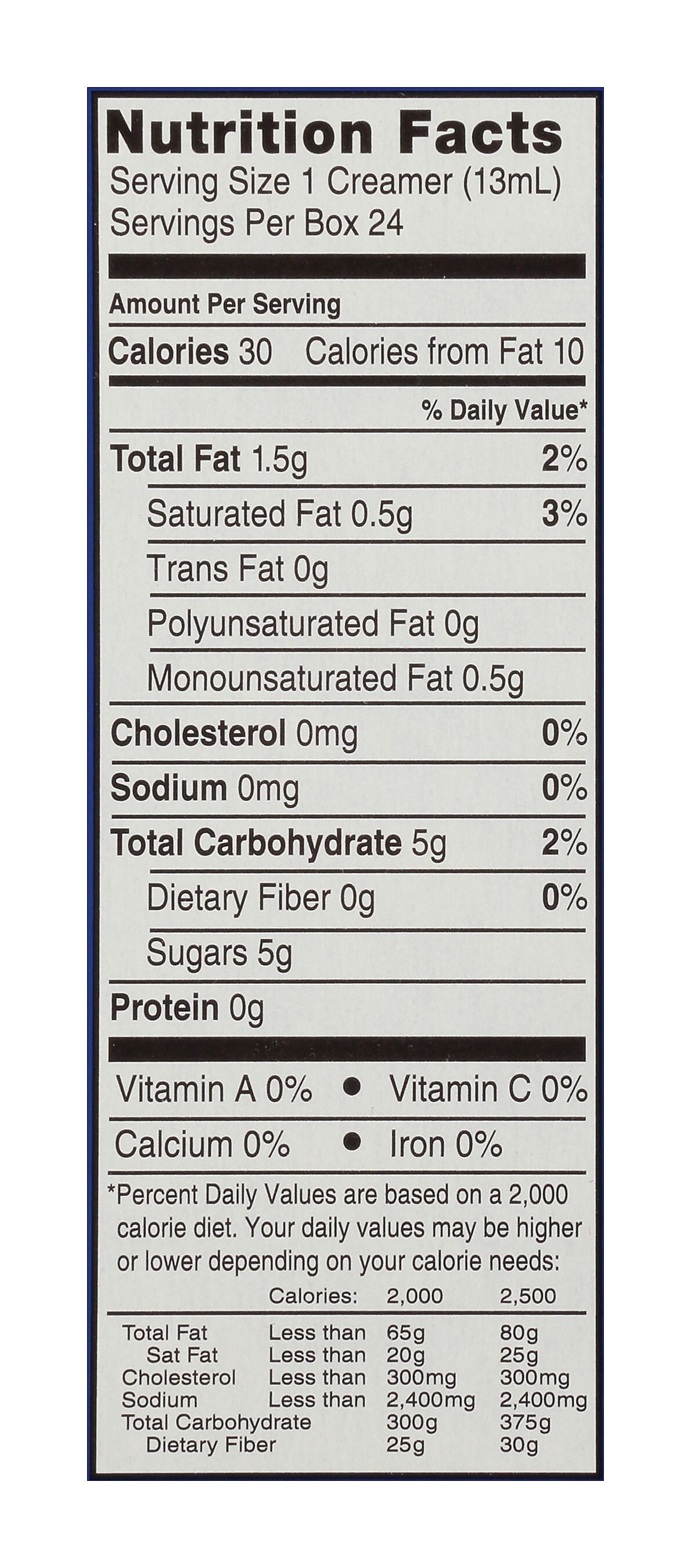 International Delight Hazelnut Dairy Free Liquid Creamer, 0.44 oz., 24/Box