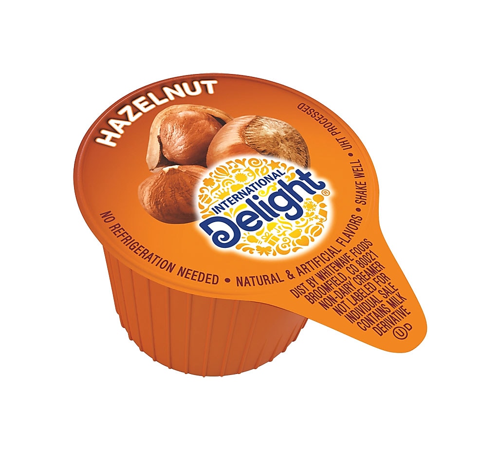 International Delight Hazelnut Dairy Free Liquid Creamer, 0.44 oz., 48/Box