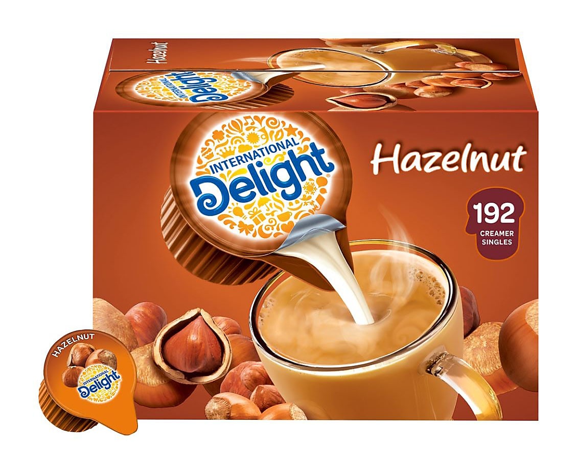 International Delight Hazelnut Liquid Creamer, 0.44 oz., 192/Carton