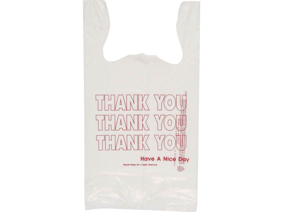 Interplast 21"H x 11.5"W Shopping Bags, White, 900/Carton