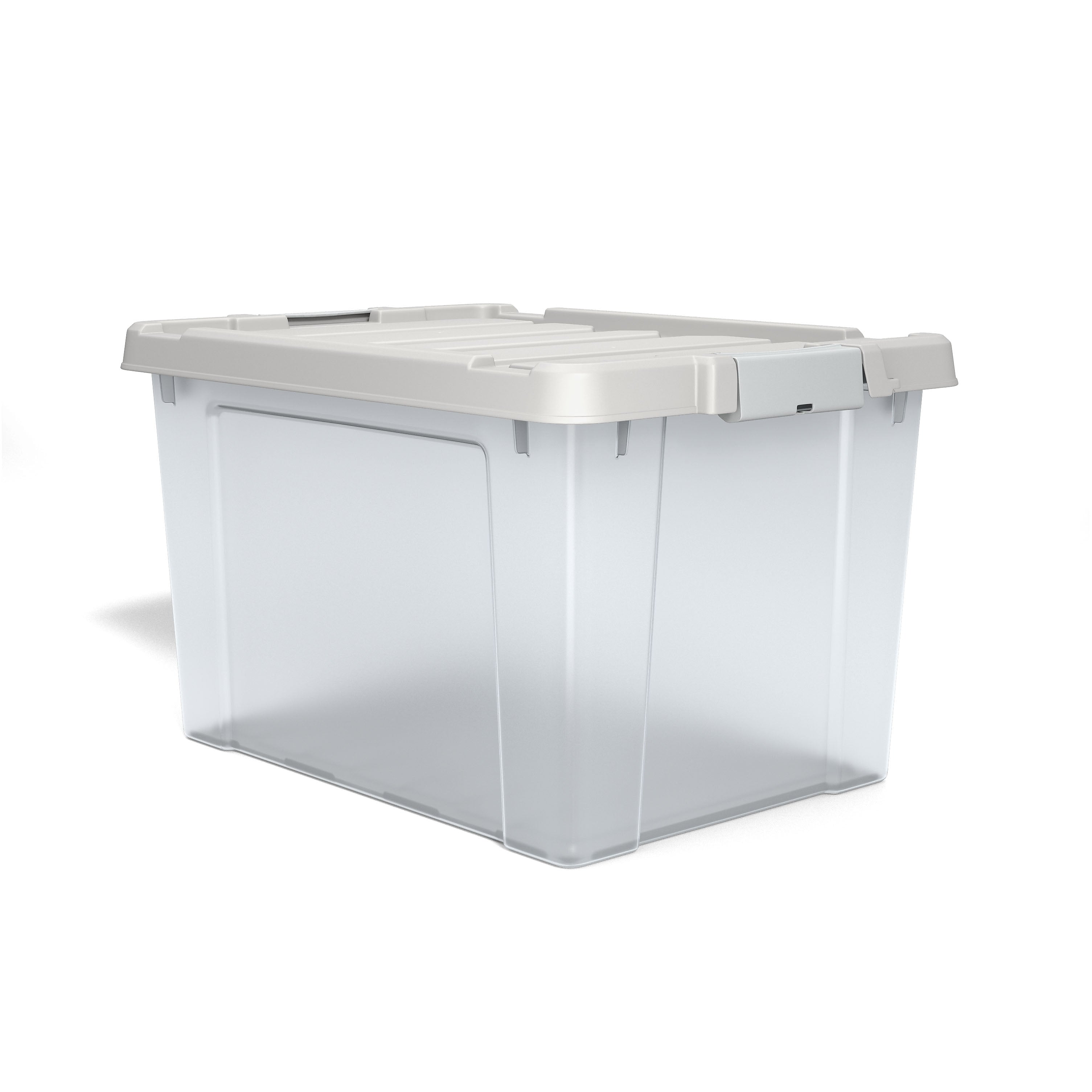 Iris 20 Qt. Latch Lid Storage Bin, Clear