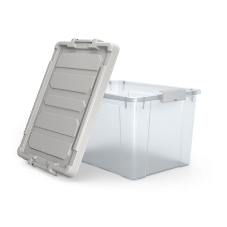 Iris 20 Qt. Latch Lid Storage Bin, Clear