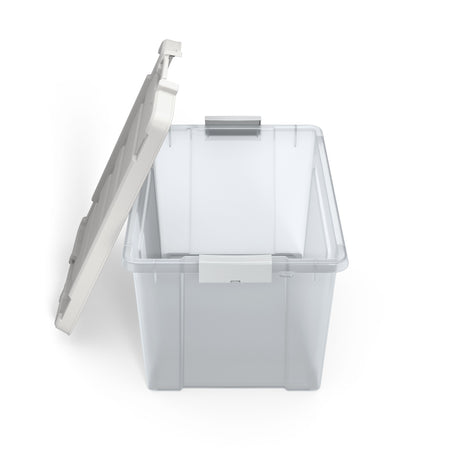 Iris 20 Qt. Latch Lid Storage Bin, Clear