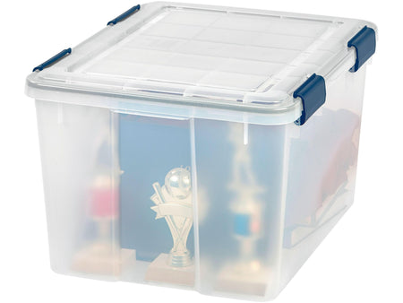 Iris WeatherPro 46 Qt. Latch Lid Storage Bin, Clear, Each