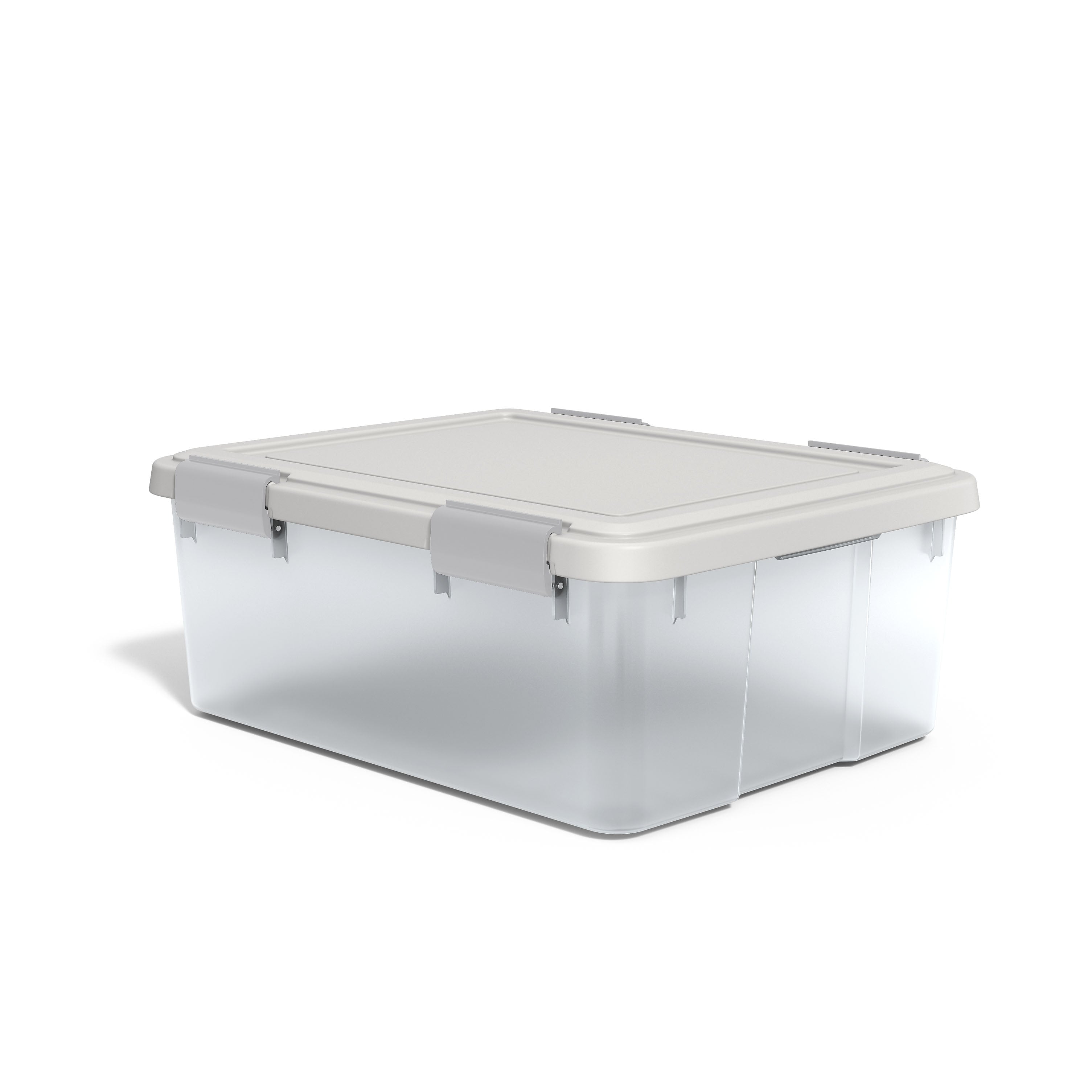 Iris Weathertight 30.6 Qt. Latch Lid Storage Bin, Clear