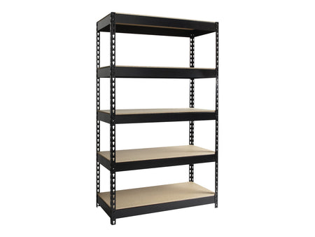 Iron Horse 3800 lb. Rivet Series 5-Shelf Metal Unit, 48"W, Black