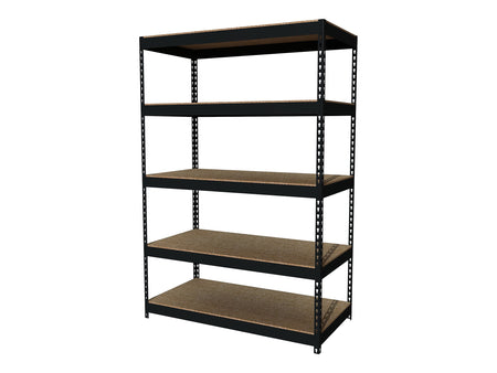 Iron Horse 3800 lb. Rivet Series 5-Shelf Metal Unit, 48"W, Black