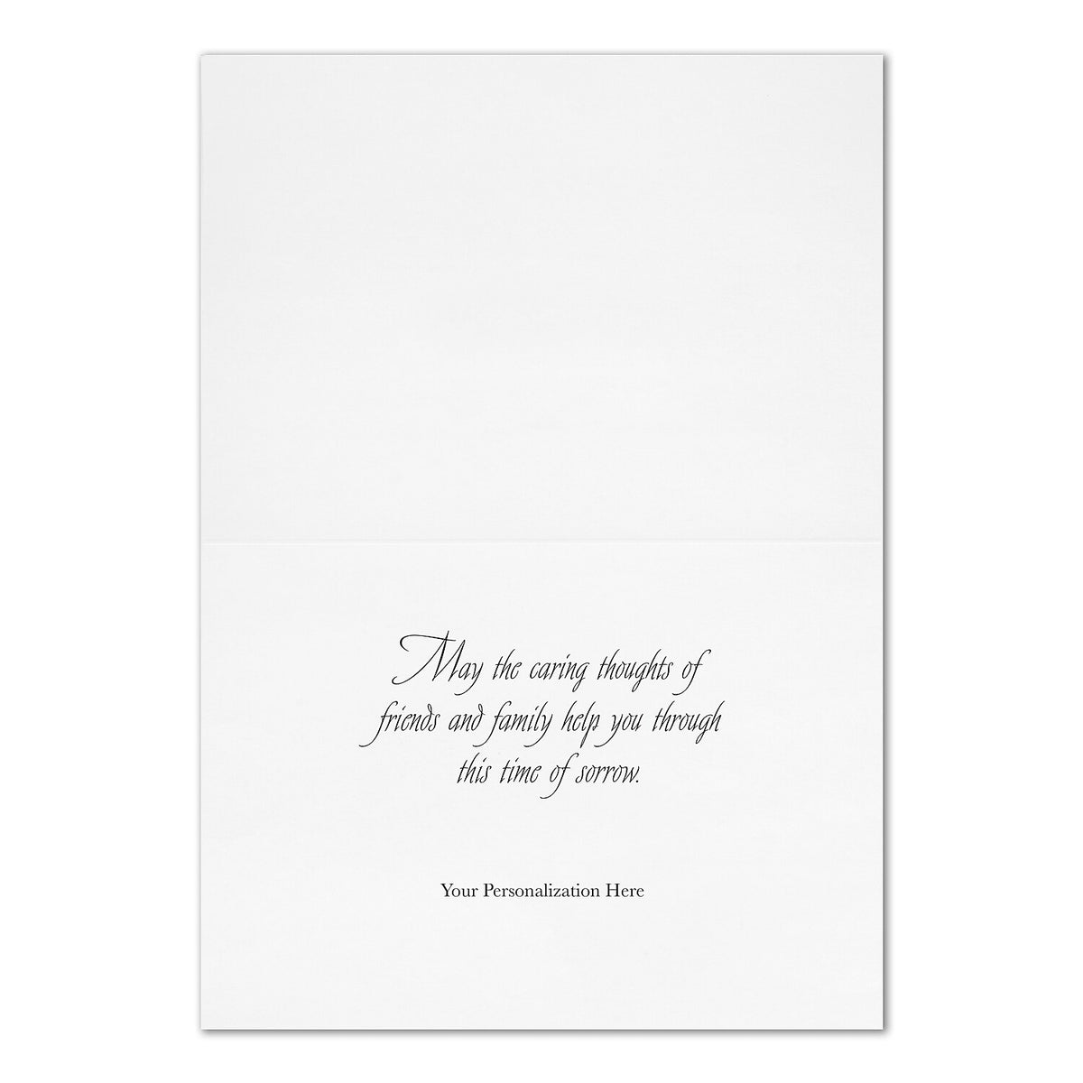 "Ivory Rose" Sympathy Card w/ Gold Lined White Envelope, 50/BX