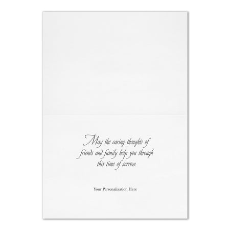 "Ivory Rose" Sympathy Card w/ Gold Lined White Envelope, 50/BX