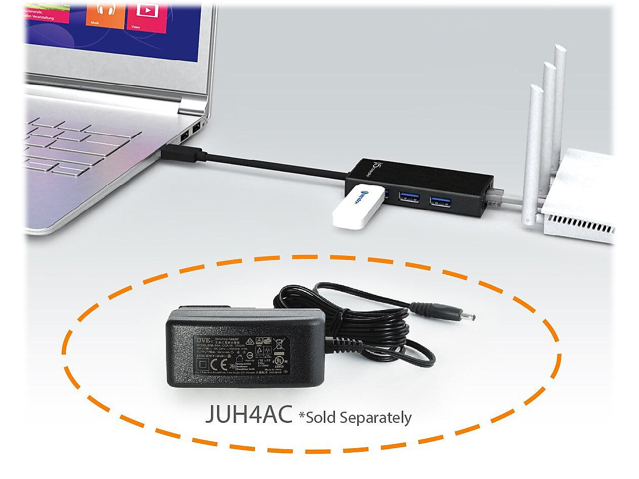 j5create 3-Port USB 3.0 Hub, Black