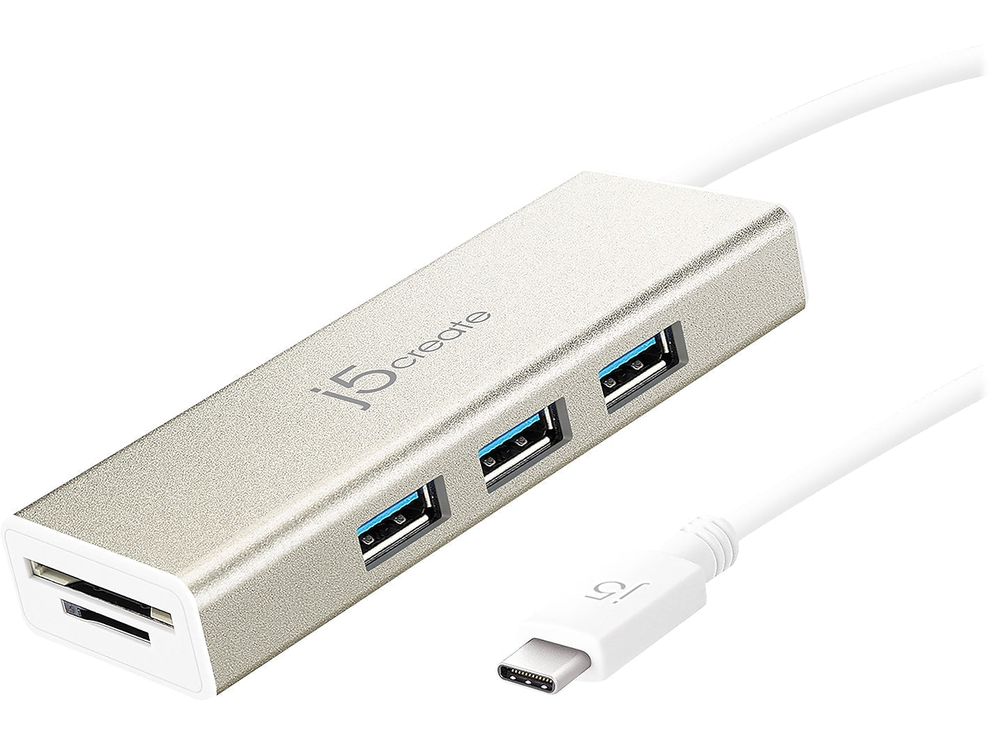 j5create 3-Port USB-C Hub, Silver