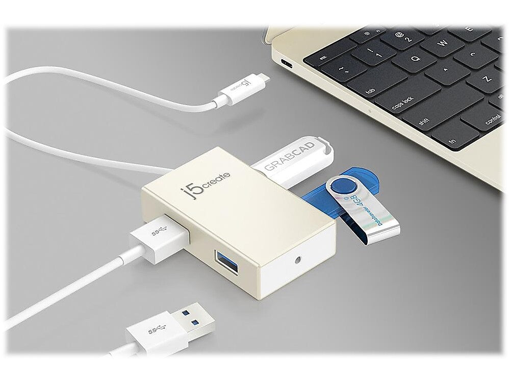 j5create 4-Port USB 3.0 Hub, Silver