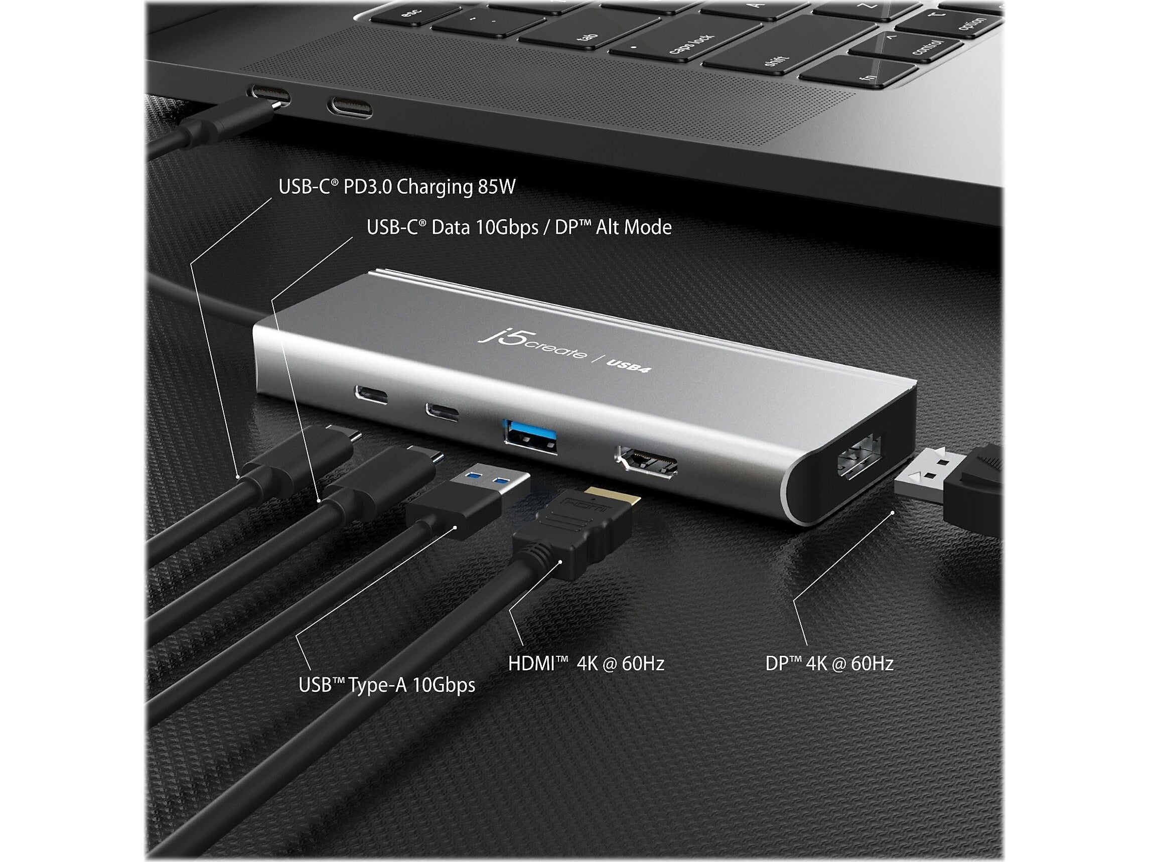 j5create 5-Port USB Type-C Hub, Space Gray