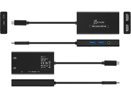 j5create 6-Port USB-C Hub, Black