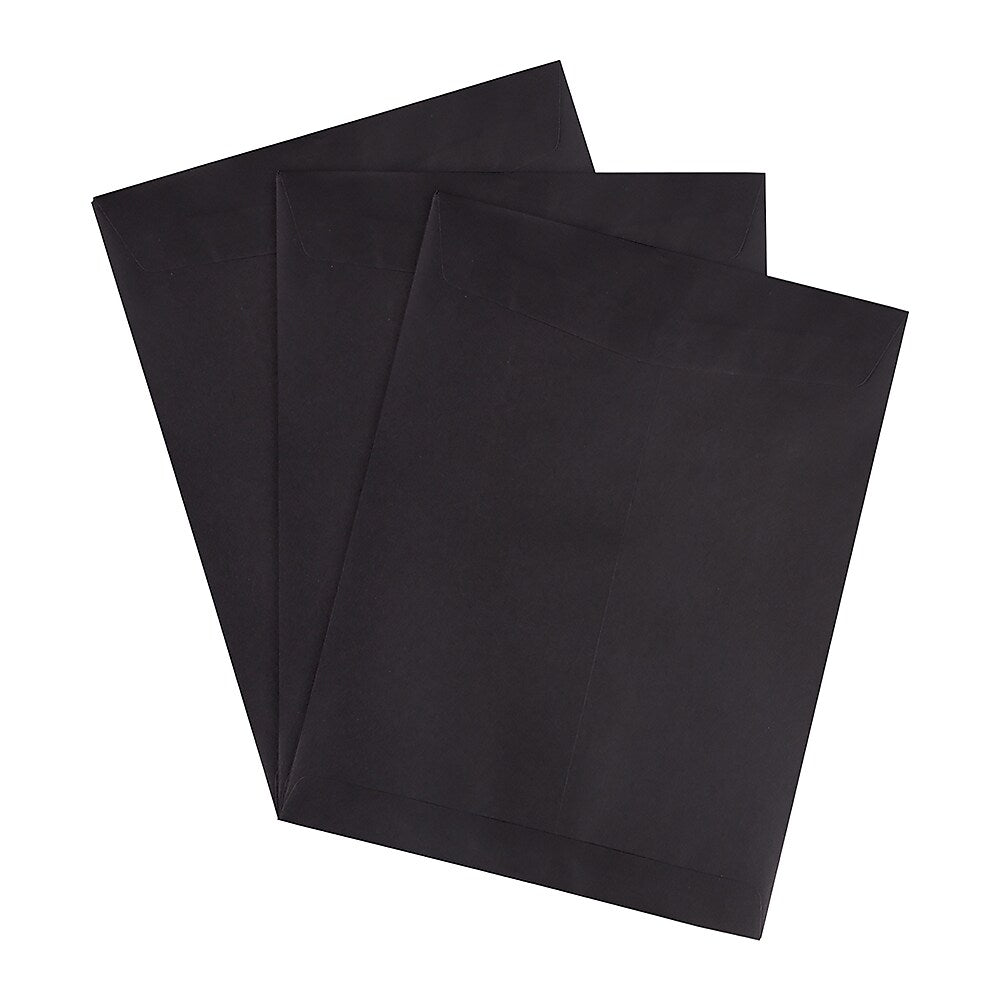JAM Paper 10 x 13 Open End Catalog Envelopes, Black, 25/Pack